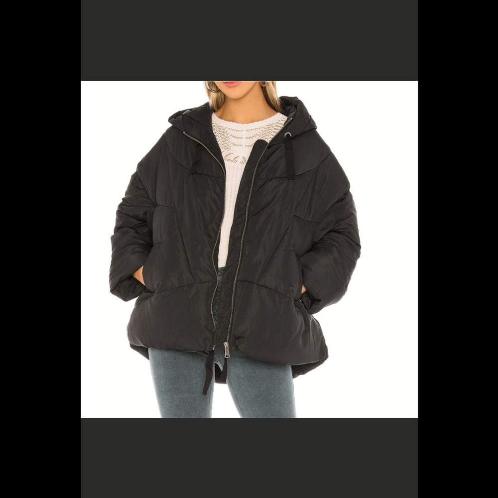 Free People Hailey Oversized Boxy Puffer Hooded Coat Medium